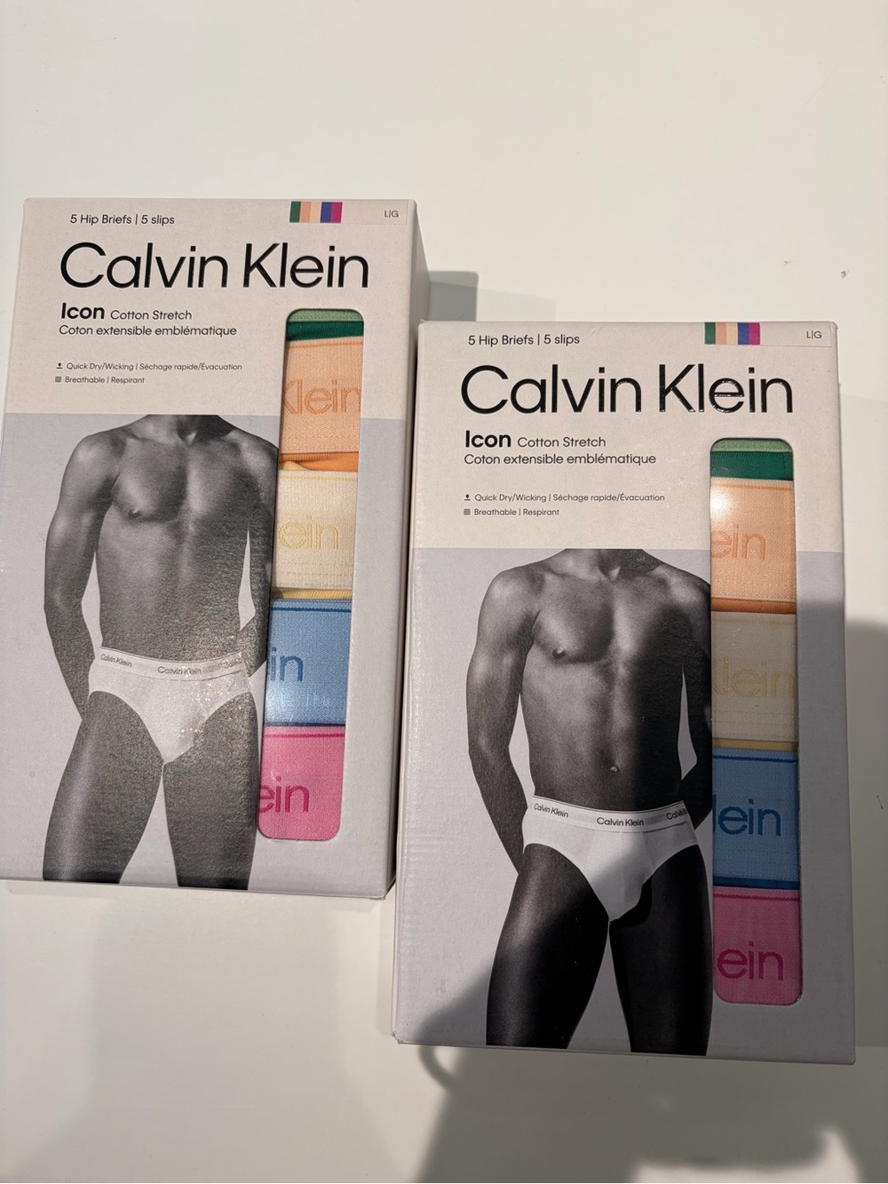 Calvin Klein | icon cotton hip briefs 5 slips stretch /wicking new quick dry new